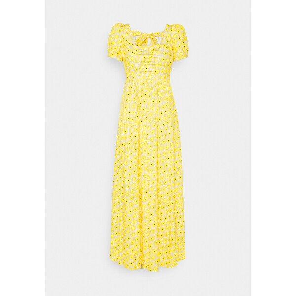 Diane von Furstenberg POPPY DRESS Długa sukienka sunshine yellow DF221C09Z