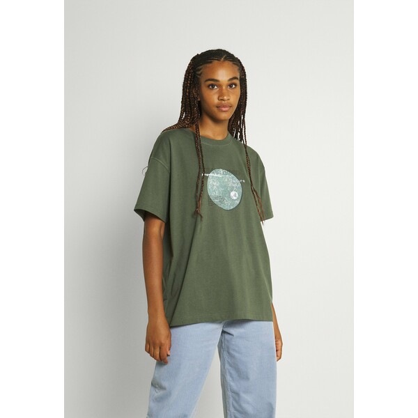 Envii ENKULLA TEE T-shirt z nadrukiem dark green EI421D025
