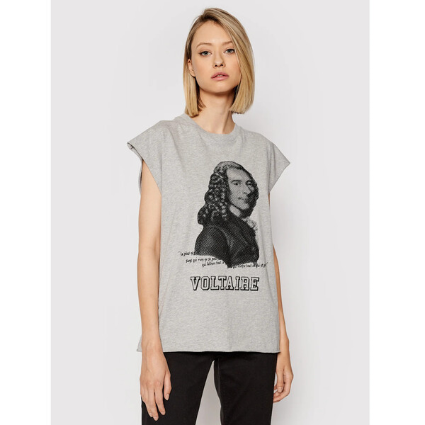 Zadig&Voltaire T-Shirt Cecilia WKTS7003F Szary Relaxed Fit