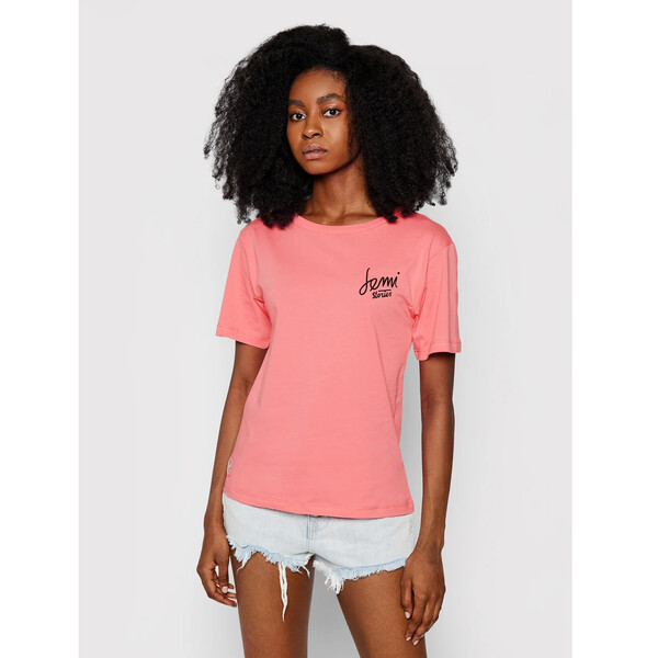 Femi Stories T-Shirt Manuel Różowy Oversize