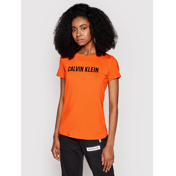 Calvin Klein Performance T-Shirt 00GWF0K168 Pomarańczowy Regular Fit