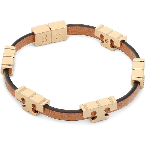 Tory Burch Bransoletka Serif-T Stackable Bracelet 80706 Brązowy