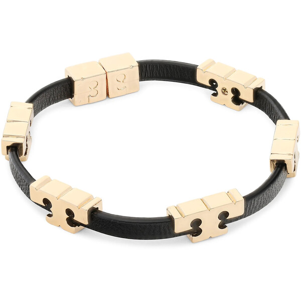 Tory Burch Bransoletka Serif-T Stackable Bracelet 80706 Czarny