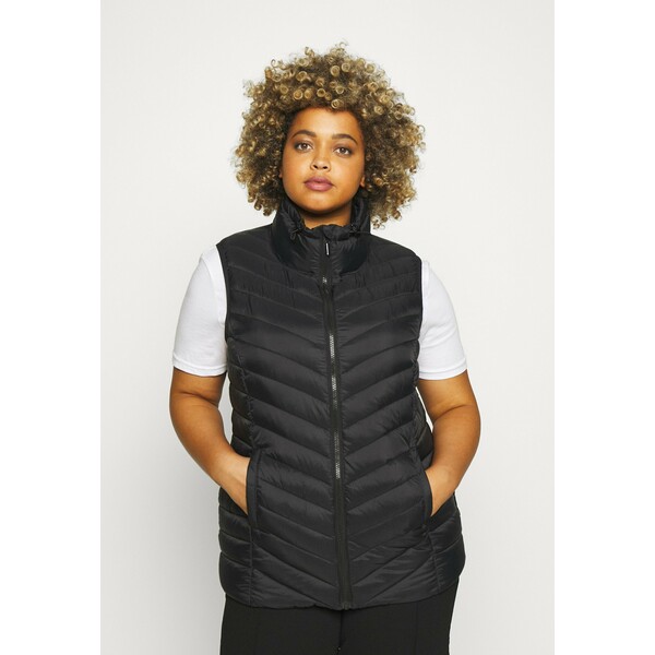 CAPSULE by Simply Be LIGHTWEIGHT PADDED GILET WITH RECYCLED WADDING Kamizelka black CAS21G01N