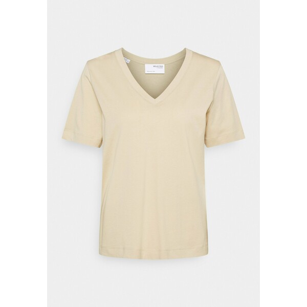 Selected Femme SEASONAL T-shirt basic white pepper SE521D0DO