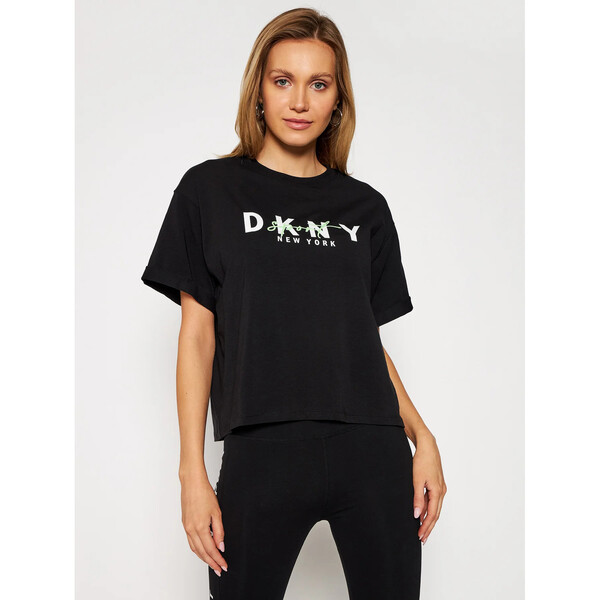 DKNY Sport T-Shirt DP0T7854 Czarny Oversize