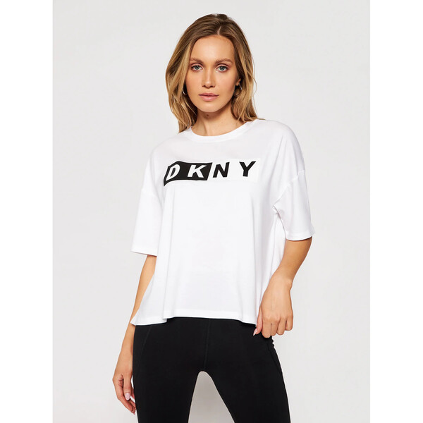 DKNY Sport T-Shirt DP0T7732 Biały Oversize