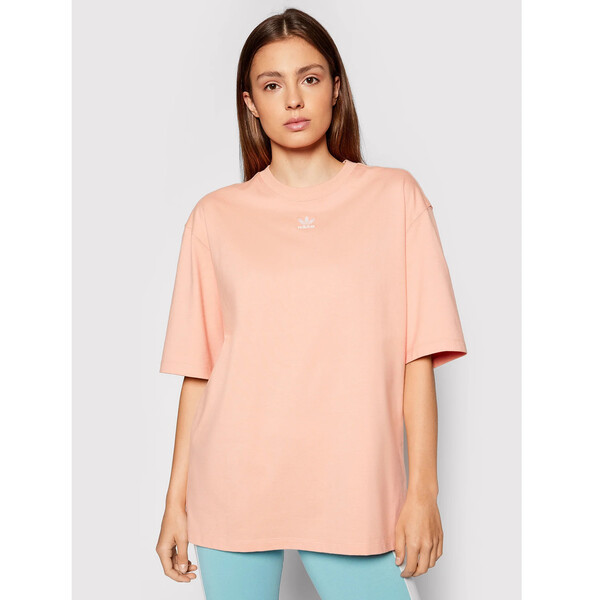 adidas T-Shirt adicolor Essentials H06647 Różowy Loose Fit