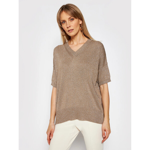 Marella Sweter Key 33610815 Beżowy Relaxed Fit