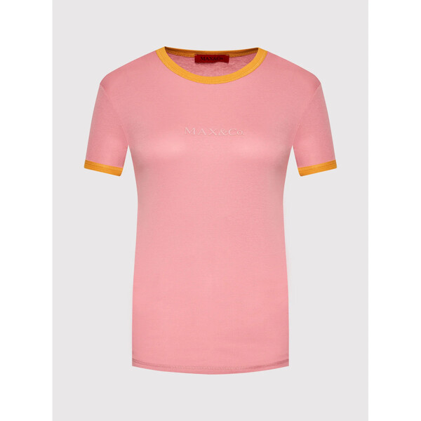 MAX&Co. T-Shirt Damiere 69719221 Różowy Slim Fit