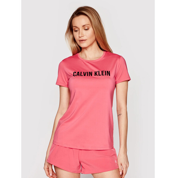 Calvin Klein Performance T-Shirt Logo 00GWF0K168 Różowy Regular Fit