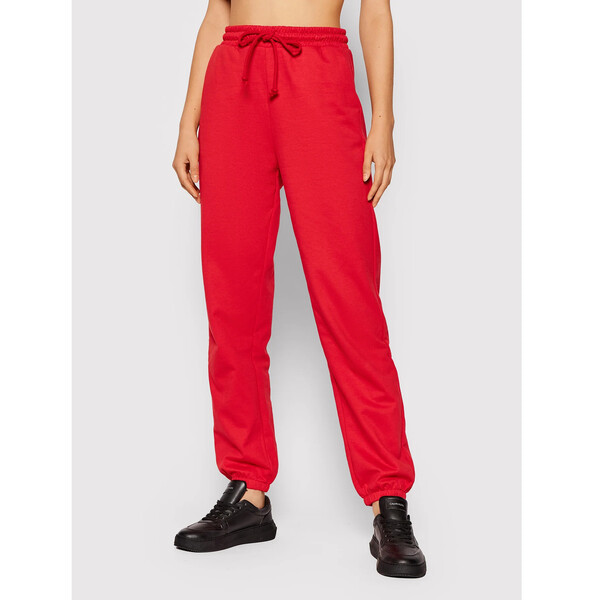 Vero Moda Spodnie dresowe Octavia 10251096 Czerwony Regular Fit