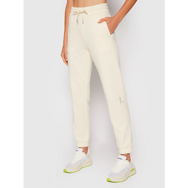 Calvin Klein Jeans Spodnie dresowe Essentials J20J216240 Beżowy Regular Fit