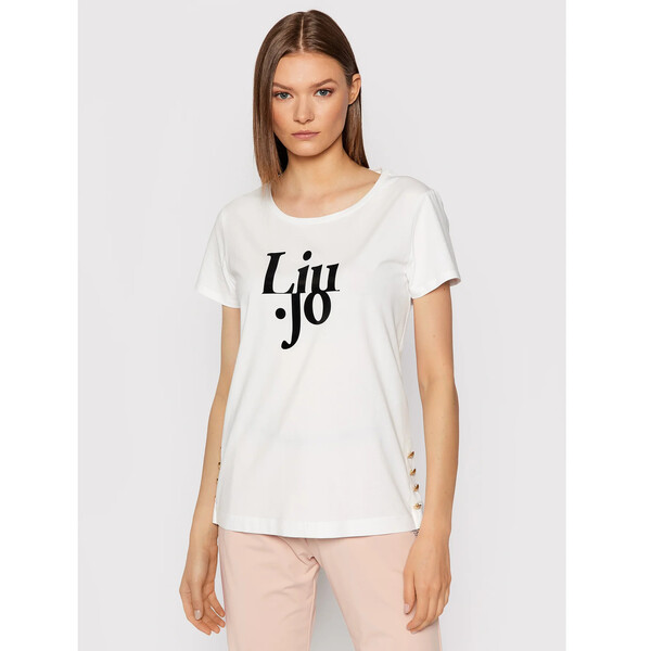 Liu Jo Sport T-Shirt TF1249 J5972 Biały Regular Fit