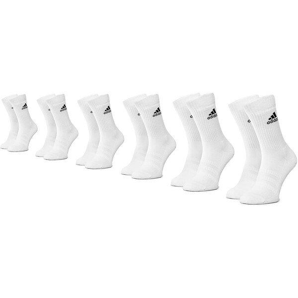 adidas Zestaw 6 par wysokich skarpet unisex Cush Crw 6Pp DZ9353 Biały