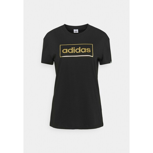 adidas Performance T-shirt z nadrukiem black/gold AD541D1WW