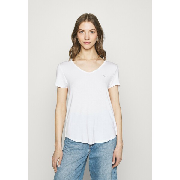 Hollister Co. ICON EASY VEE T-shirt basic white H0421D0CT