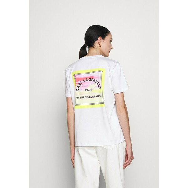KARL LAGERFELD SURF PATCH T-shirt z nadrukiem white K4821D07R