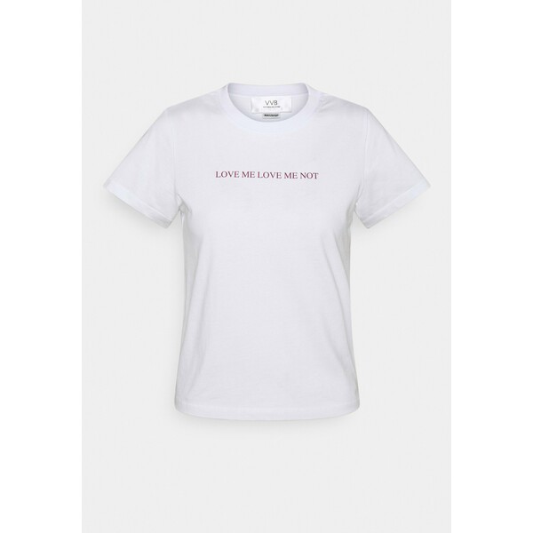 Victoria Victoria Beckham LOVE ME LOVE ME NOT T-shirt z nadrukiem white VIT21D010