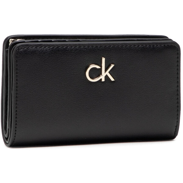 Calvin Klein Duży Portfel Damski Billfold French Wallet K60K608247 Czarny