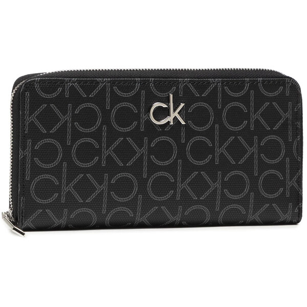 Calvin Klein Duży Portfel Damski Slim Z/A Wallet Lg Monogram K60K608326 Czarny
