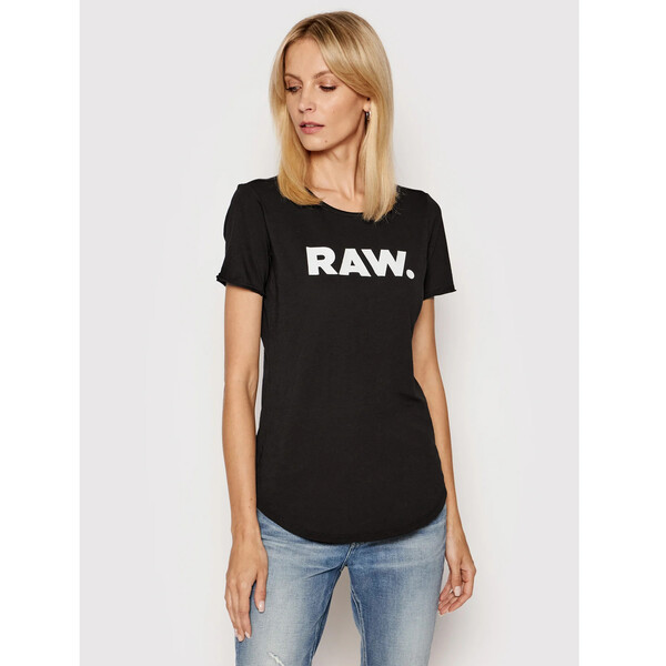 G-Star Raw T-Shirt Graphic D19950-4107-6484 Czarny Slim Fit