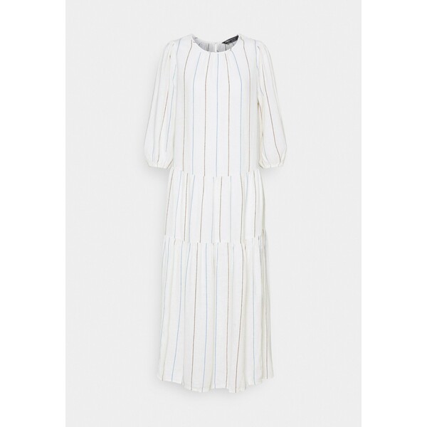 Marks & Spencer London TIERED MIDI DRESS Sukienka letnia white QM421C06N