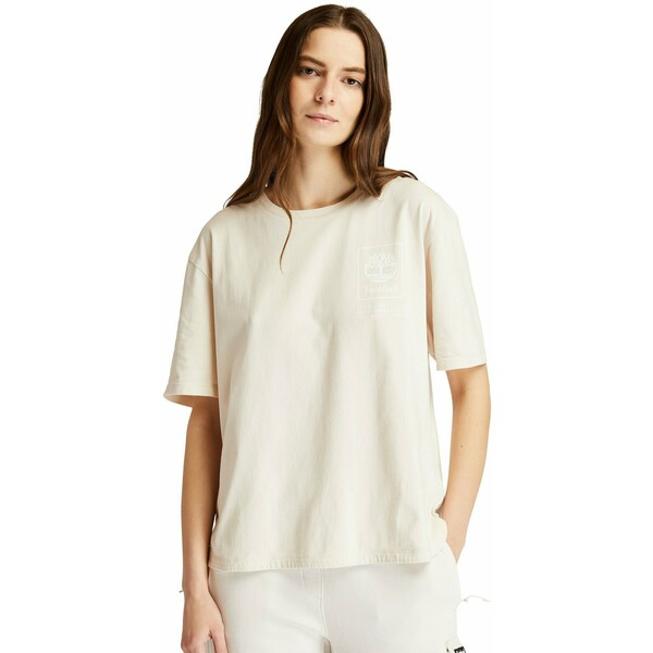 Timberland PRO UTIL TEE T-shirt z nadrukiem white sand TI121D00E