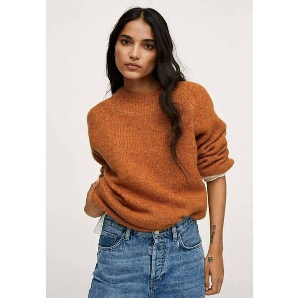 Mango PUNTO OVERSIZE Sweter russet M9121I21S