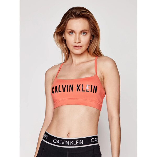 Calvin Klein Performance Biustonosz top Low Support 00GWF0K155 Pomarańczowy
