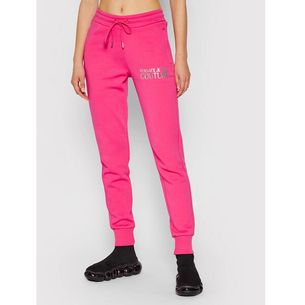Versace Jeans Couture Spodnie dresowe 71HAAT04 Różowy Regular Fit