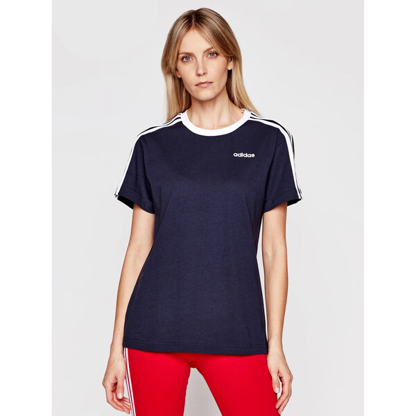 adidas T-Shirt Essentials FN5778 Granatowy Boyfriend Fit