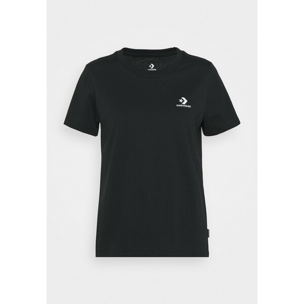 Converse EMBROIDERED STAR CHEVRON T-shirt z nadrukiem converse black CO421D09M