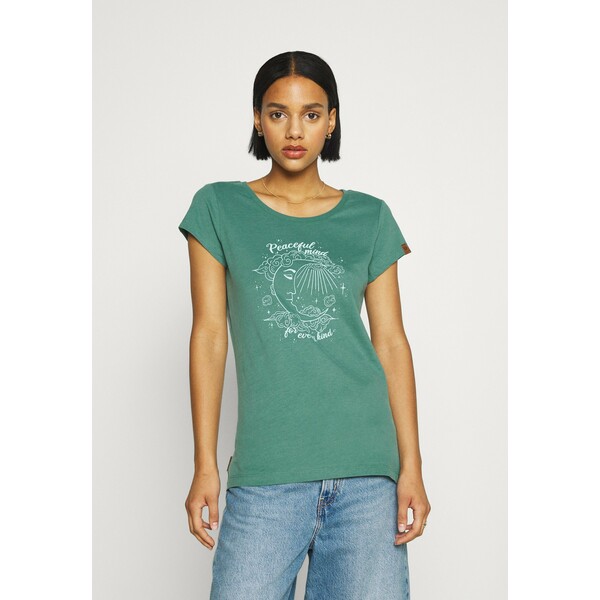 Ragwear T-shirt z nadrukiem dusty green R5921D06U