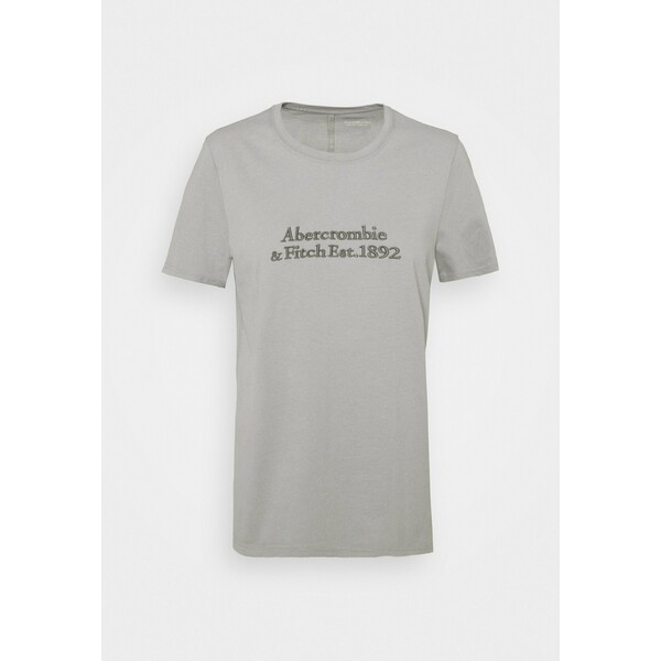Abercrombie & Fitch RELAXED EMBROIDERED LOGO TEE T-shirt z nadrukiem grey A0F21D0IE