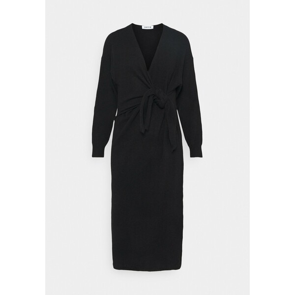 EDITED LENA DRESS Sukienka dzianinowa schwarz EDD21C0B6