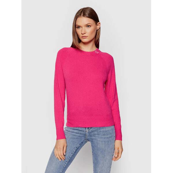 Calvin Klein Jeans Sweter Essentials J20J215593 Różowy Regular Fit