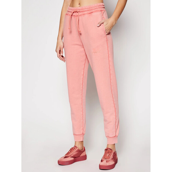 Pinko Spodnie dresowe Carico PE 21 BLK01 1G1638 Y72Z Różowy Regular Fit