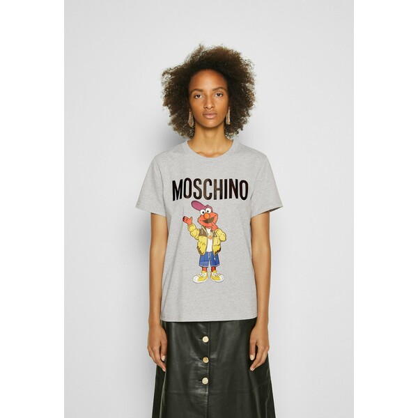 MOSCHINO SESAME STREET T-shirt z nadrukiem grey 6MO21D00R