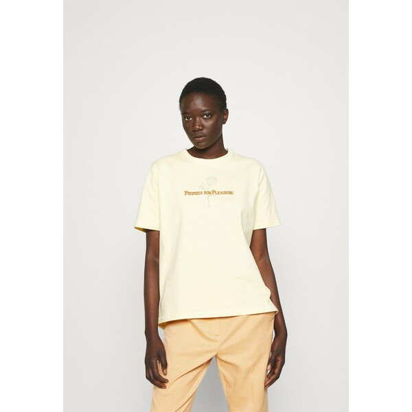 Holzweiler KJERAG TEE T-shirt z nadrukiem light yellow HO021D01D