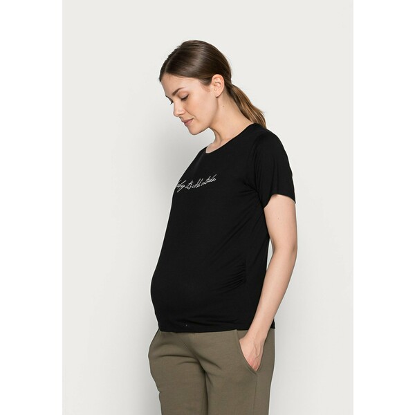 Dorothy Perkins Maternity BABY ITS COLD OUTSIDE TEE T-shirt z nadrukiem black DP829G06W
