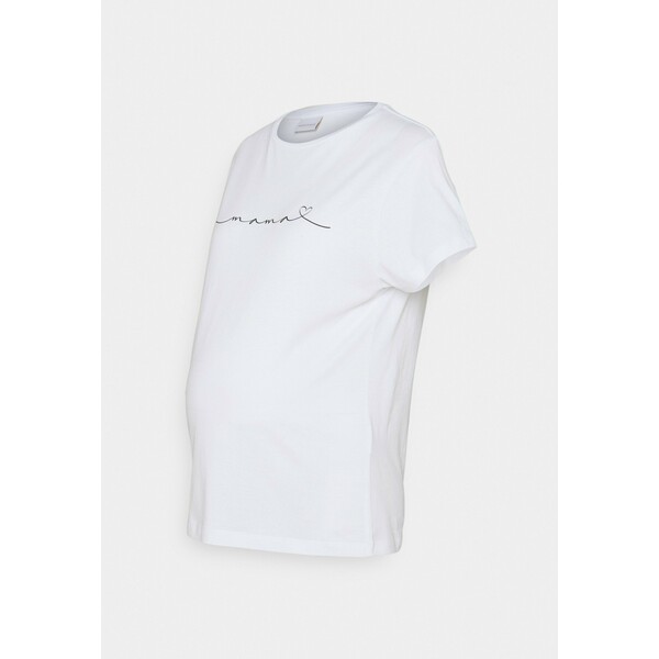 MAMALICIOUS MLMIRA T-shirt z nadrukiem white/black M6429G0RO