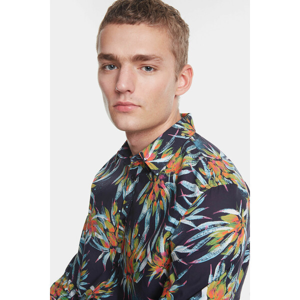 Desigual Koszula z nadrukiem w kwiaty w stylu tropikalnym 20SMCW375039