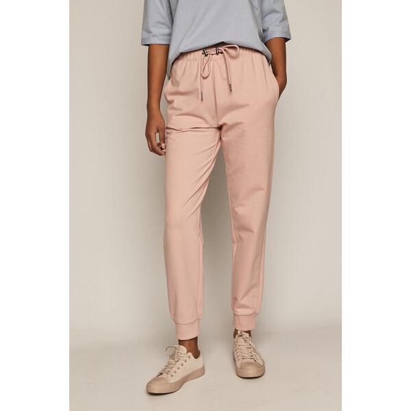 Medicine Dresowe spodnie damskie z bawełny organicznej różowe RS21-SPD060_03X