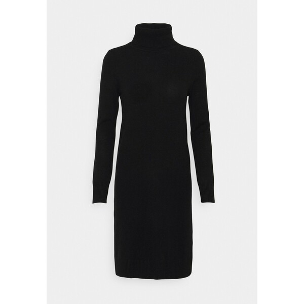 pure cashmere TURTLENECK DRESS Sukienka dzianinowa black PUG21C001