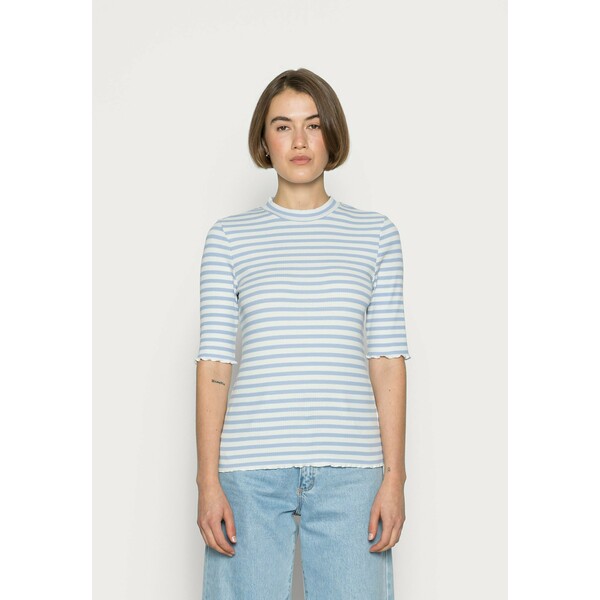 Selected Femme ANNA CREW NECK TEE T-shirt z nadrukiem brunnera blue SE521D0GI
