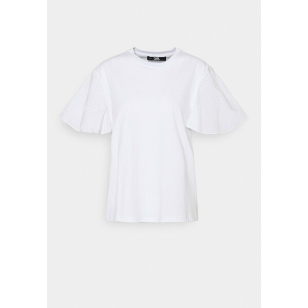 KARL LAGERFELD LOGO T-shirt z nadrukiem white K4821D07K-A11