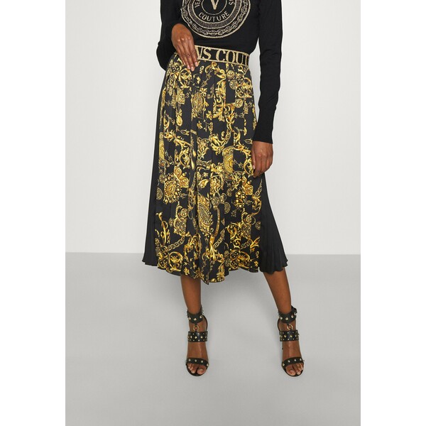 Versace Jeans Couture SKIRT Spódnica trapezowa black/gold VEI21B00E