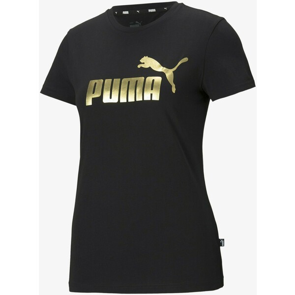 Puma T-shirt z nadrukiem black gold PU141D0LC