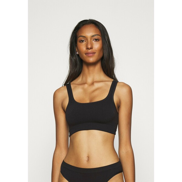 Out From Under for Urban Outfitters IMOGEN SQUARE NECK SEAMLESS BRALETTE Biustonosz bustier black OU481A001